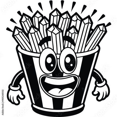 french fries cartoon illustration