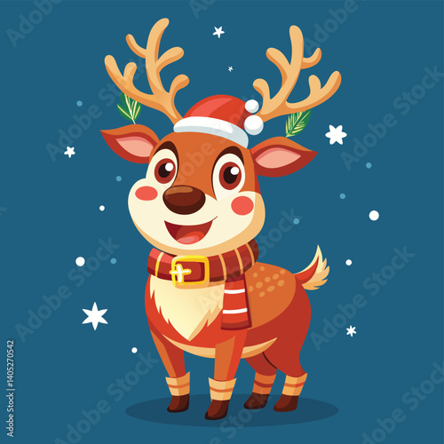 reindeer and santa claus