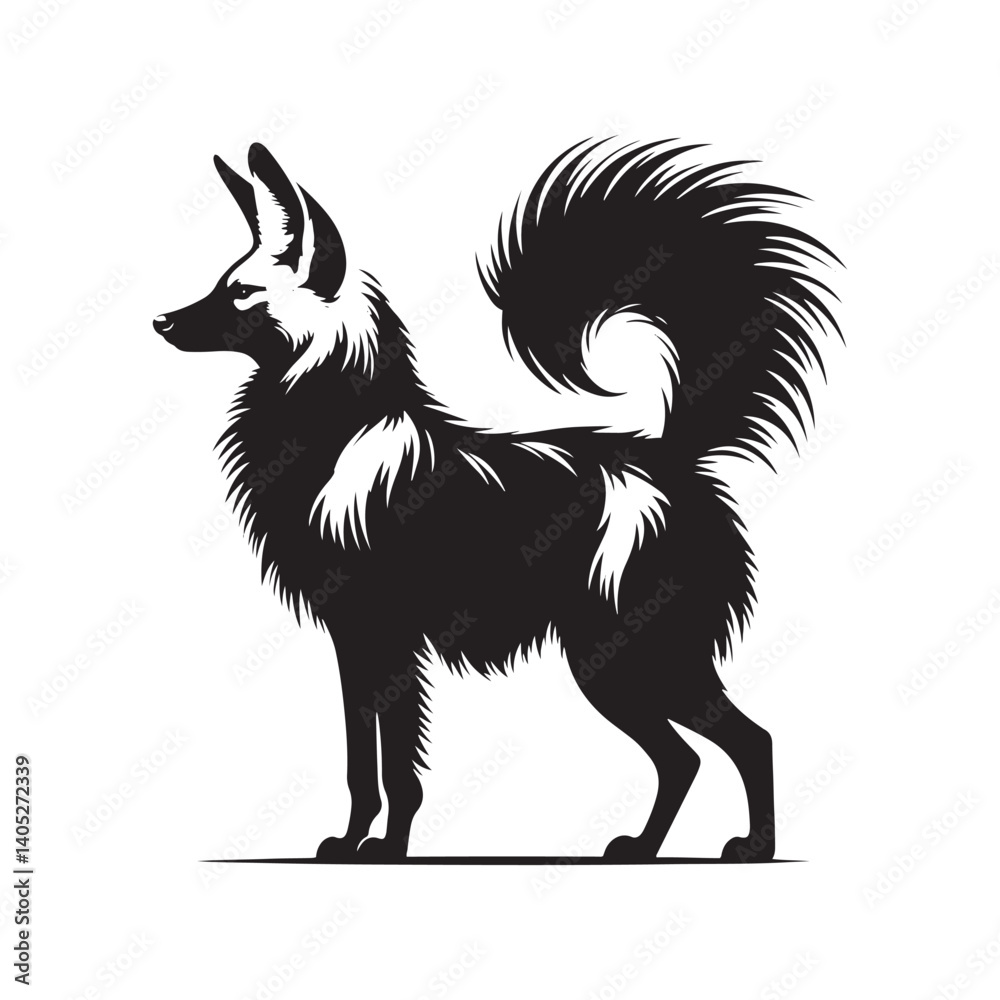 Minimalist Maned Wolf Vector Art - Maned Wolf Silhouette - Illustration of Maned Wolf - Maned wolf Design. Minimalist Maned Wolf Vector Art - Maned Wolf Silhouette - Illustration of Maned Wolf - Maned wolf Design.