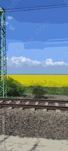 Yellow rape field