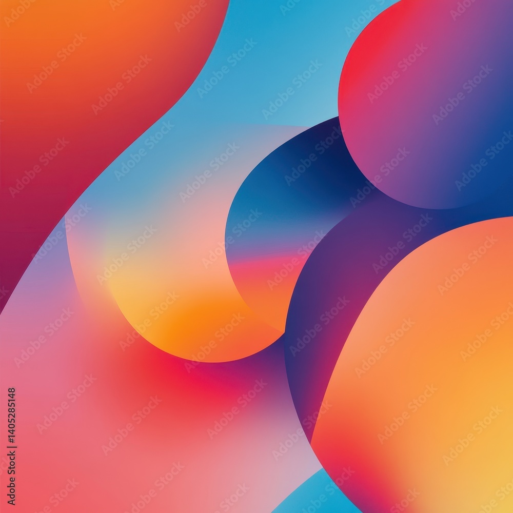 Abstract shapes in vibrant colors (2)