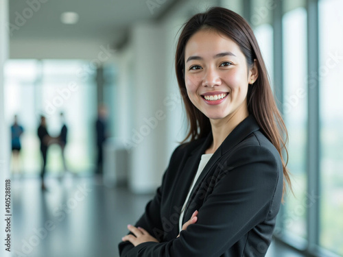 Portrait of Confident Asian Business Woman in Formal Attire