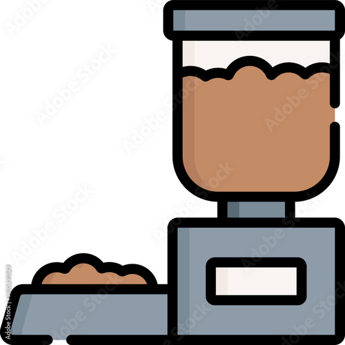 pet feeder Illustration on a white background     