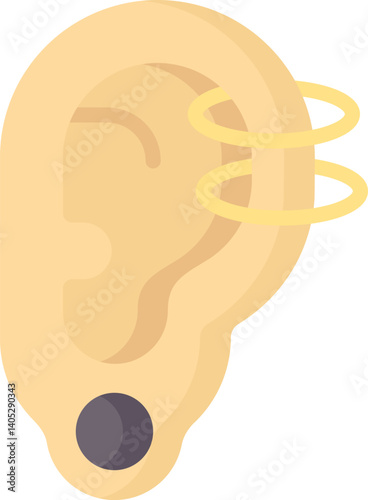 piercing Illustration on a white background     