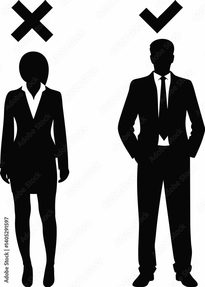 user icon of woman and man in business suit vector illustration symbol user icon of woman and man in business suit vector illustration symbol