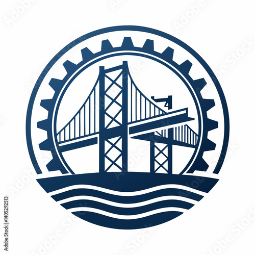 Design a bold, vector illustration of the letter L, suitable for civil engineering logos, with a strong, thick stroke.