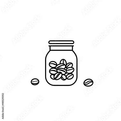 Simple line art of two halved coconuts on white