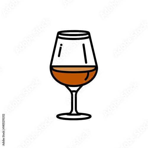  Simple line art coffee machine brewing into cup