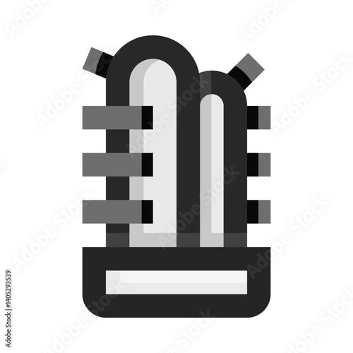 Noir Plant Pot Cactus Flat Icon