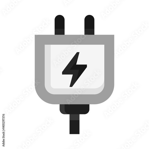 Power Plug Socket Outlet BW Icon