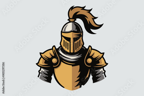 knight helmet illustration vector
