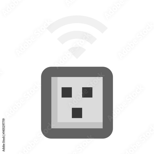 Power Plug Socket Outlet BW Icon