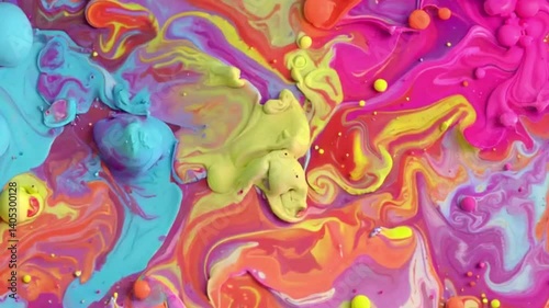 Vibrant Swirling Paint Abstract.