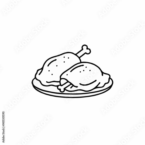 Chicken legs in batter on a white platter