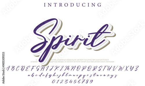 Spirit Font Stylish brush painted an uppercase vector letters, alphabet, typeface