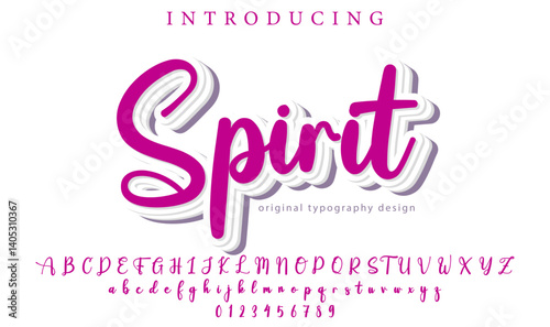 Spirit Font Stylish brush painted an uppercase vector letters, alphabet, typeface