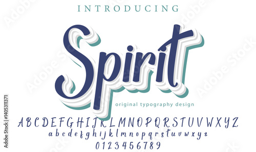Spirit Font Stylish brush painted an uppercase vector letters, alphabet, typeface