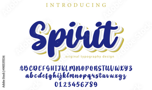 Spirit Font Stylish brush painted an uppercase vector letters, alphabet, typeface