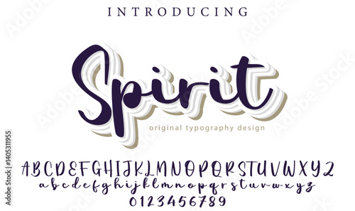 Spirit Font Stylish brush painted an uppercase vector letters, alphabet, typeface