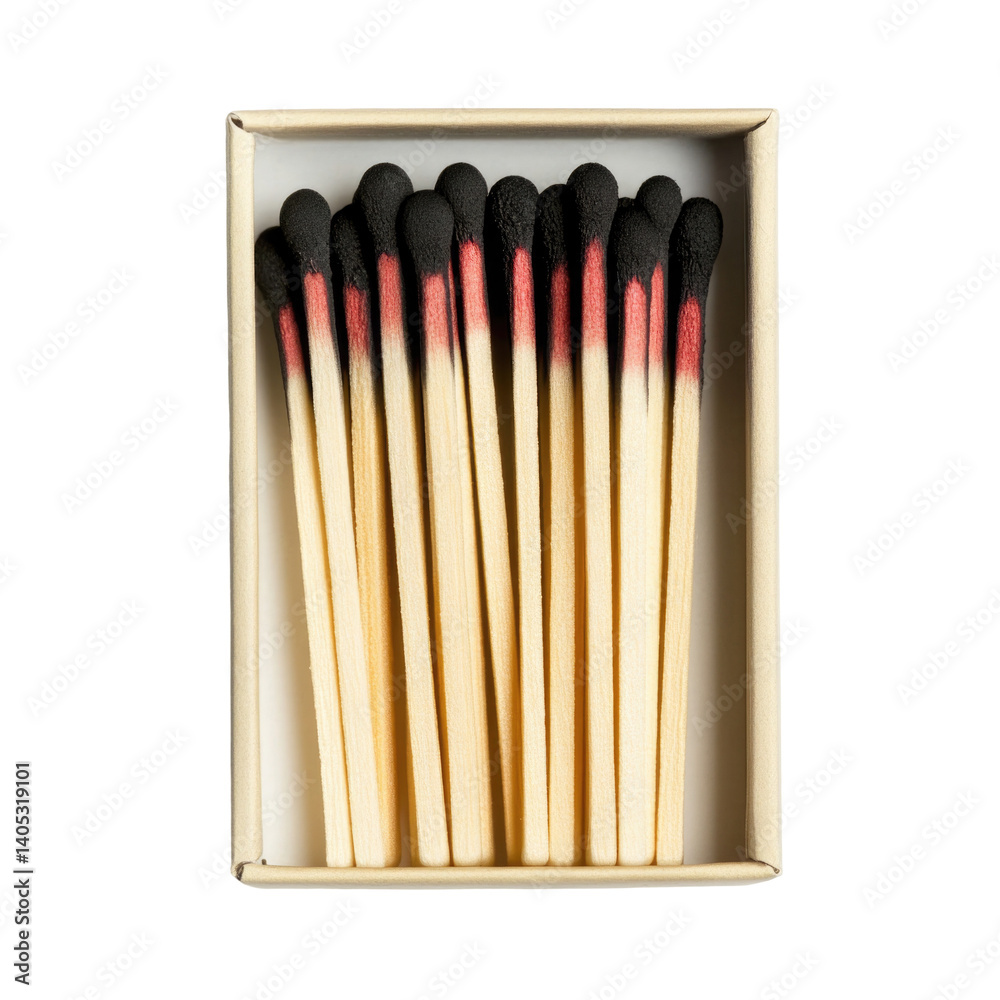 Naklejka premium Matchbox Top View on transparent background