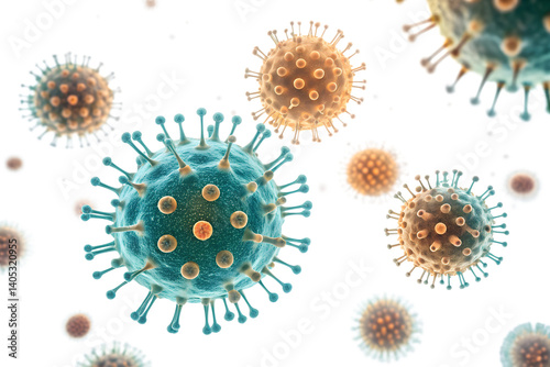 bacterial isolated on white background.