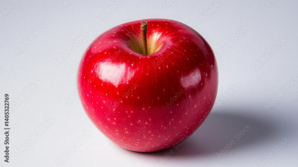 Vibrant red apple isolated on white looks fresh, juicy, and temptingly delicious Vibrant red apple isolated on white looks fresh, juicy, and temptingly delicious
