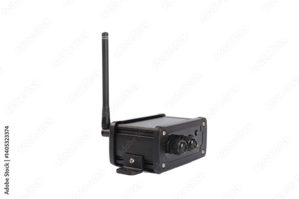 Modern electronic device on white background