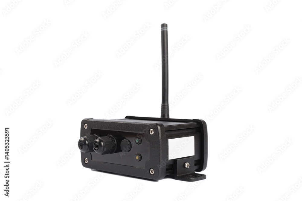 Modern electronic device on white background