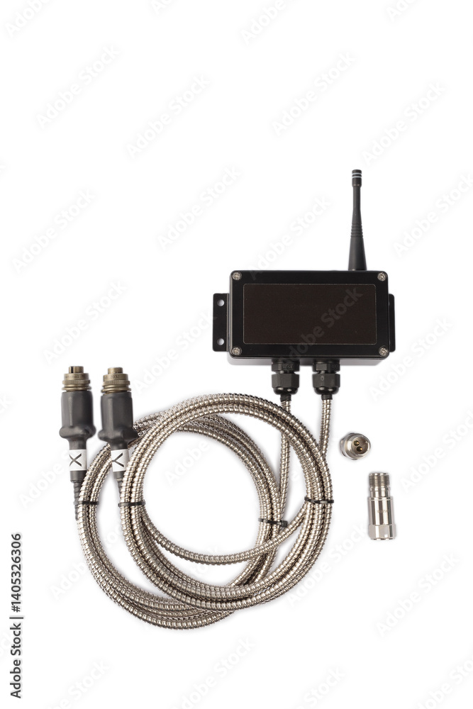 Modern electronic device on white background