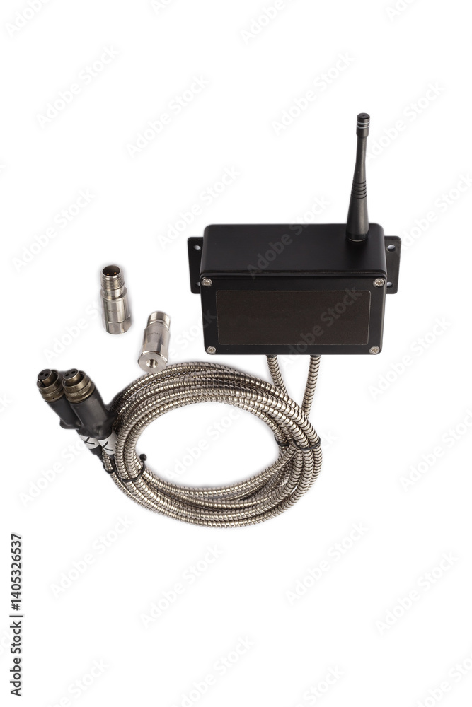 Modern electronic device on white background