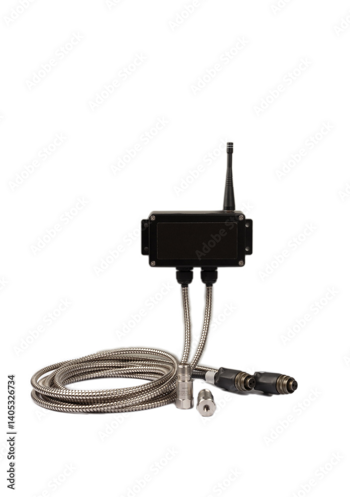 Modern electronic device on white background