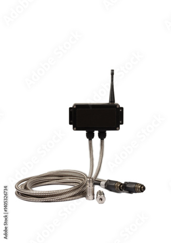 Modern electronic device on white background