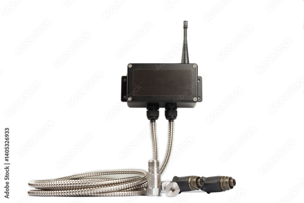 Modern electronic device on white background