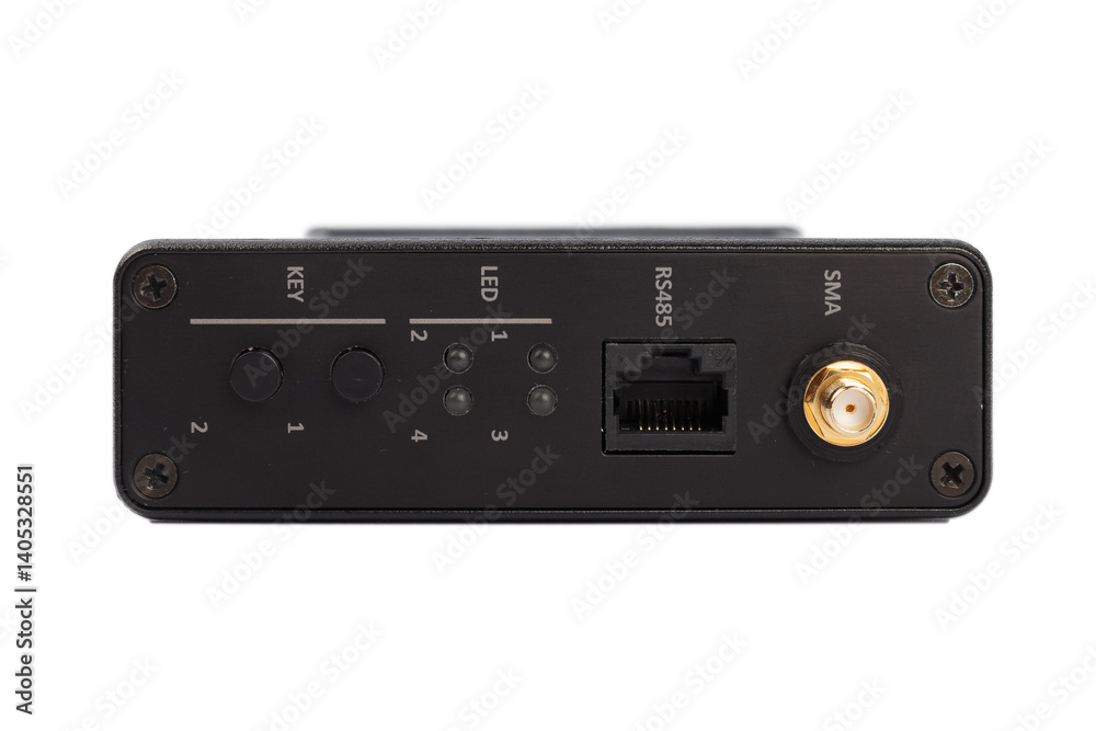 Fototapeta premium Modern electronic device on white background