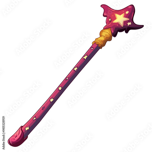 Magician's wand isolated on white background 