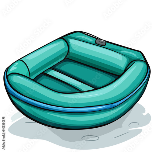 Inflatable boat isolated 