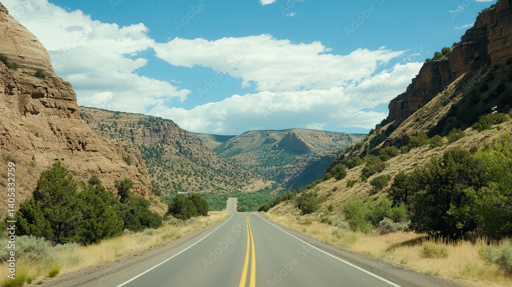 Fototapeta premium Scenic highway canyon road trip summer