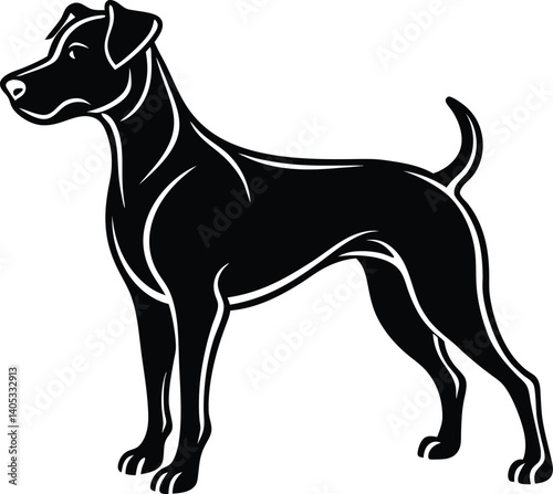 Dog silhouette vector designs 8