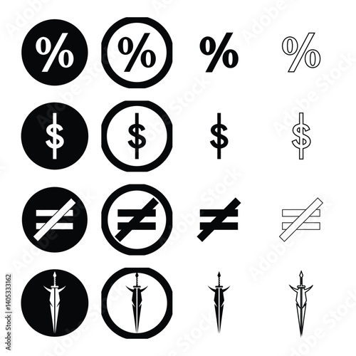 The icon of the sign and its essential elements.