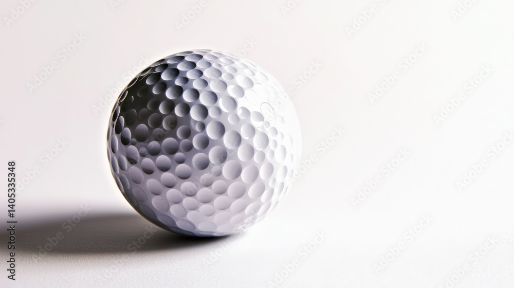 Golf Ball Close Up White Background Sports Image Golf Ball Close Up White Background Sports Image