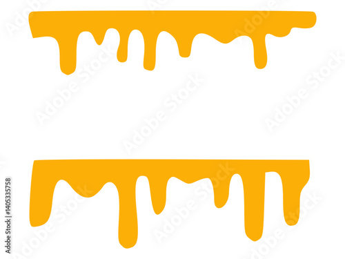Melted cheese, cheese vector. cheese on white background. Flowing liquid isolated on white background. leak, splash, spilled liquid.