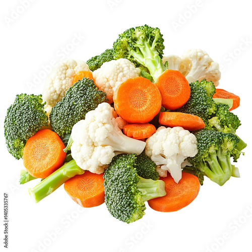 small pile of California blend mixed vegetables with broccoli
