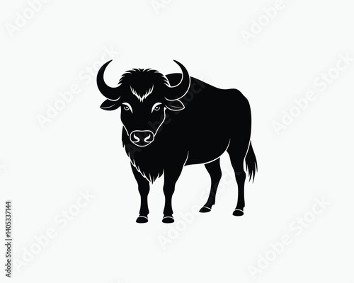 Buffalo Animal Clipart Vector Illustration