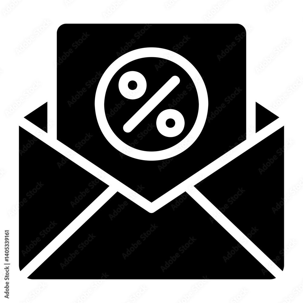 Naklejka premium email glyph icon