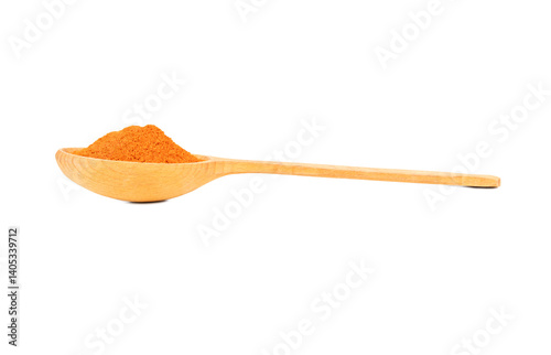 Dried paprika seasoning in a spoon