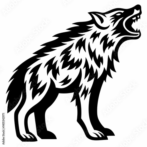 Wallpaper Mural hyena silhouette art vector illustration  Torontodigital.ca