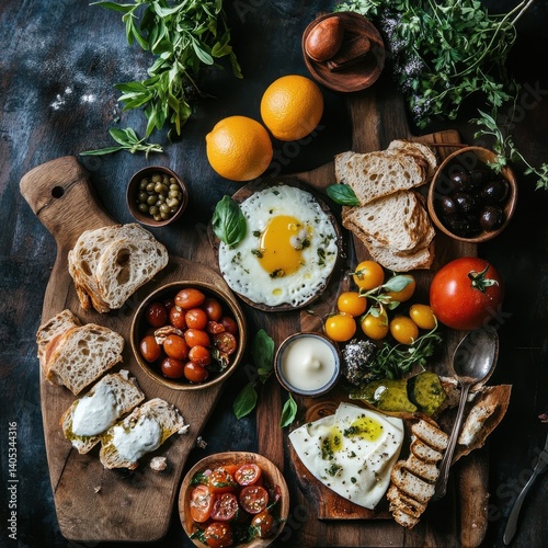 Fresh, Colorful Mediterranean Meal