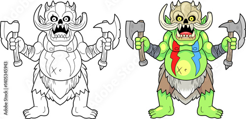 funny fantasy goblin coloring book