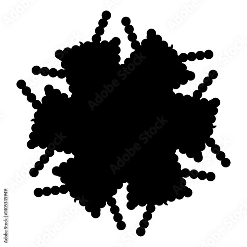 A Black Drawing Of A Geometric Shape
