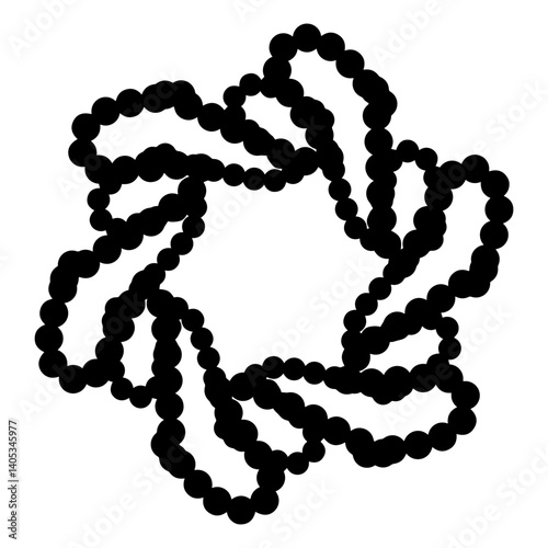 A Black Drawing Of A Geometric Shape
